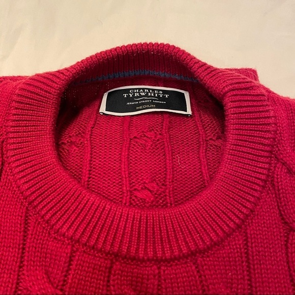 Charles Tyrwhitt Pima Cotton Cable Knit Sweater - Picture 2 of 3